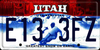 UT license plate E133FZ