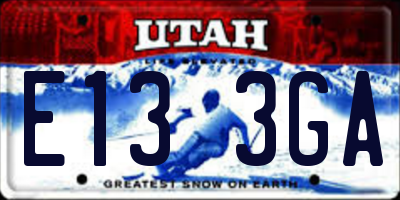 UT license plate E133GA
