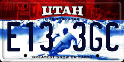 UT license plate E133GC