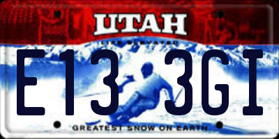 UT license plate E133GI
