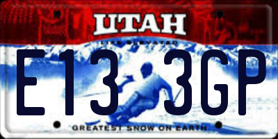 UT license plate E133GP
