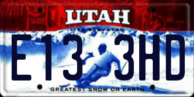 UT license plate E133HD