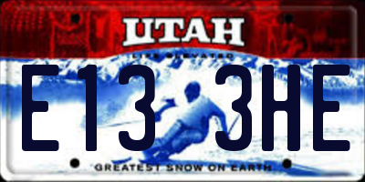 UT license plate E133HE