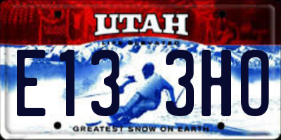 UT license plate E133HO
