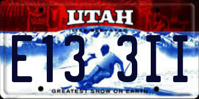 UT license plate E133II