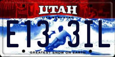 UT license plate E133IL