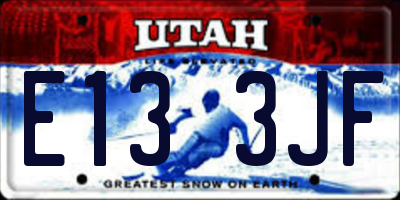 UT license plate E133JF