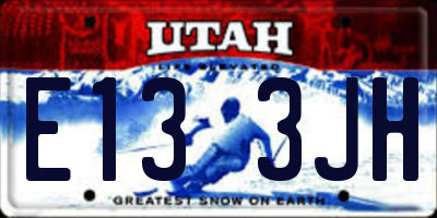 UT license plate E133JH