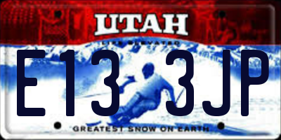 UT license plate E133JP