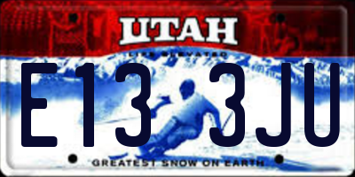 UT license plate E133JU
