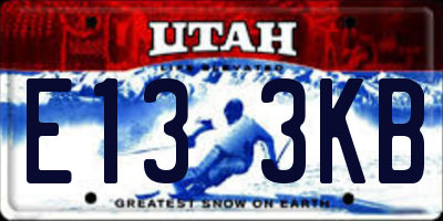 UT license plate E133KB