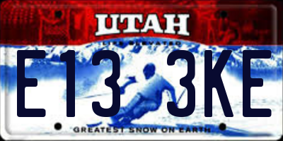 UT license plate E133KE