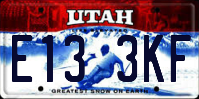 UT license plate E133KF