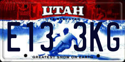 UT license plate E133KG