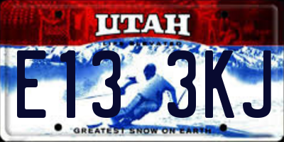 UT license plate E133KJ