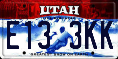 UT license plate E133KK