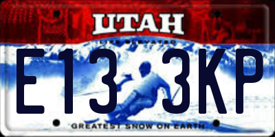 UT license plate E133KP