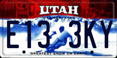 UT license plate E133KY