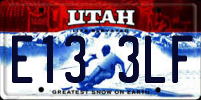 UT license plate E133LF