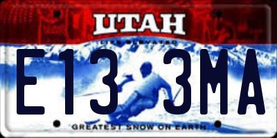 UT license plate E133MA