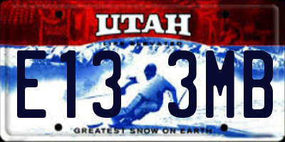 UT license plate E133MB
