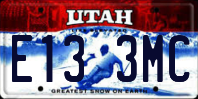 UT license plate E133MC