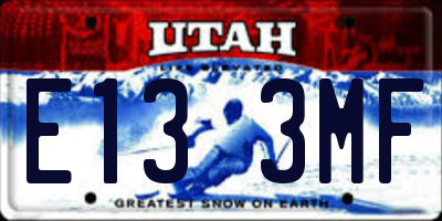 UT license plate E133MF