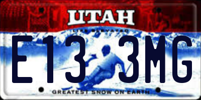 UT license plate E133MG