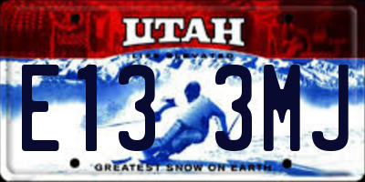 UT license plate E133MJ