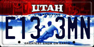 UT license plate E133MN