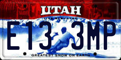 UT license plate E133MP