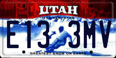 UT license plate E133MV