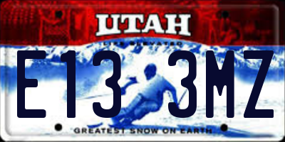 UT license plate E133MZ