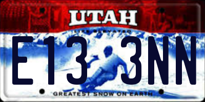 UT license plate E133NN