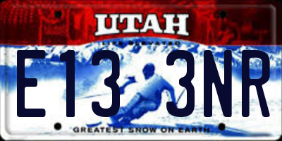 UT license plate E133NR