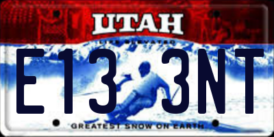 UT license plate E133NT