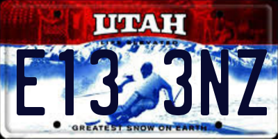 UT license plate E133NZ