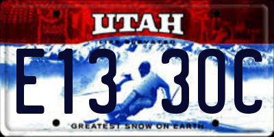 UT license plate E133OC