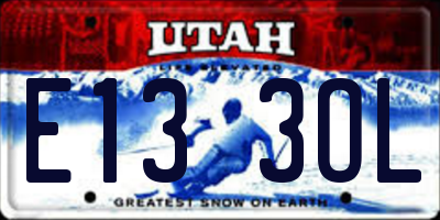UT license plate E133OL