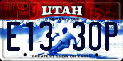 UT license plate E133OP