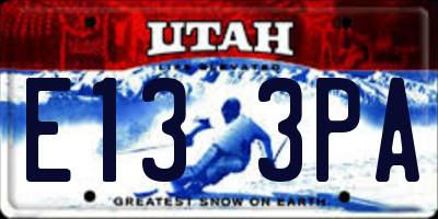 UT license plate E133PA