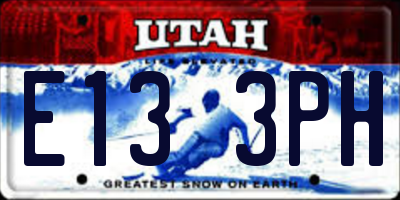 UT license plate E133PH