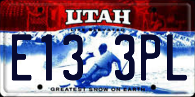 UT license plate E133PL