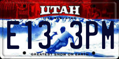 UT license plate E133PM