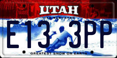 UT license plate E133PP