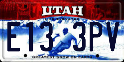 UT license plate E133PV