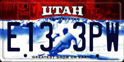 UT license plate E133PW