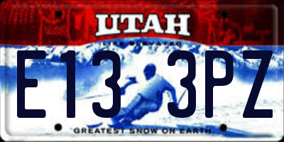UT license plate E133PZ
