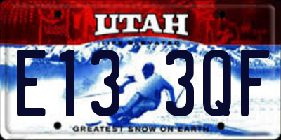 UT license plate E133QF
