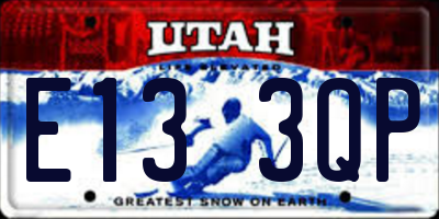 UT license plate E133QP